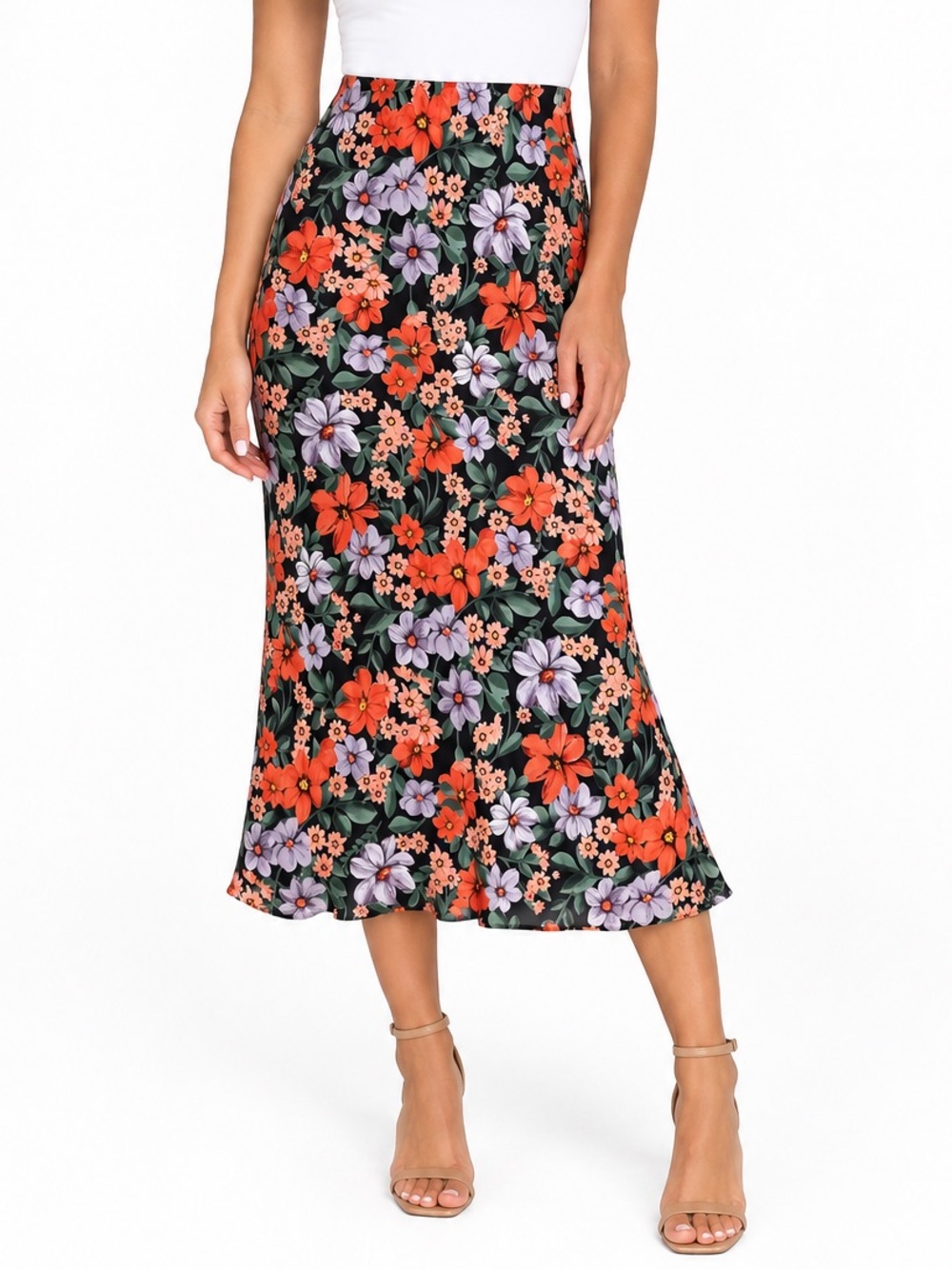 Abel The Label Anthropologie Floral Smocked Maxi Skirt medium
